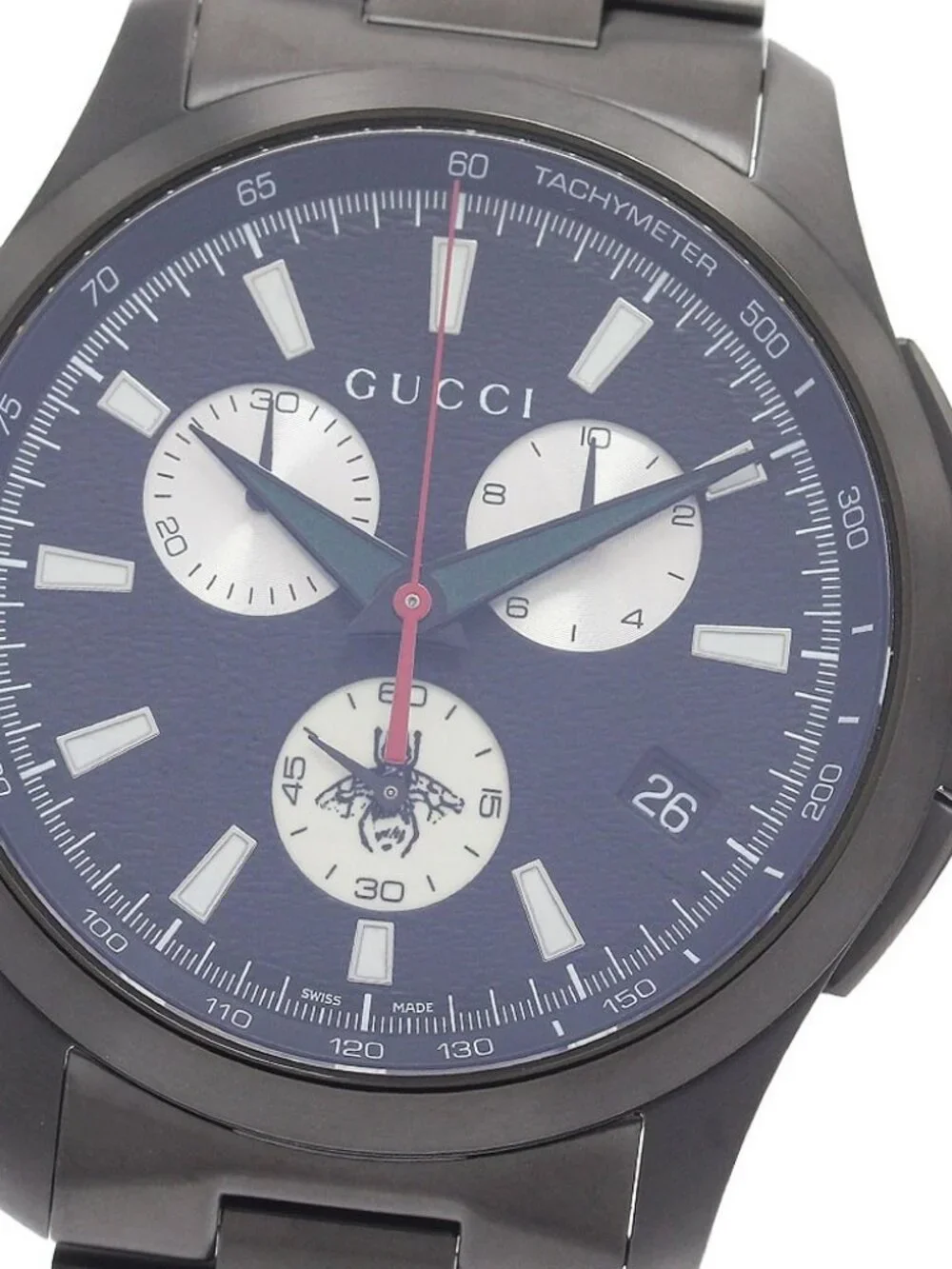 GUCCI G timeless 126.2/YA126268 Chronograph black Dial Quartz Men's Watch_973696